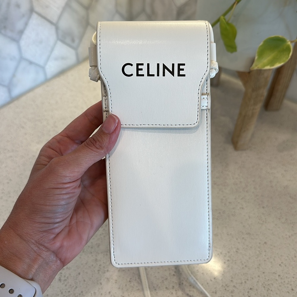Celine authentic mini luxury crossbody sunglasses/phone case/carrier white NWOT - Picture 6 of 6